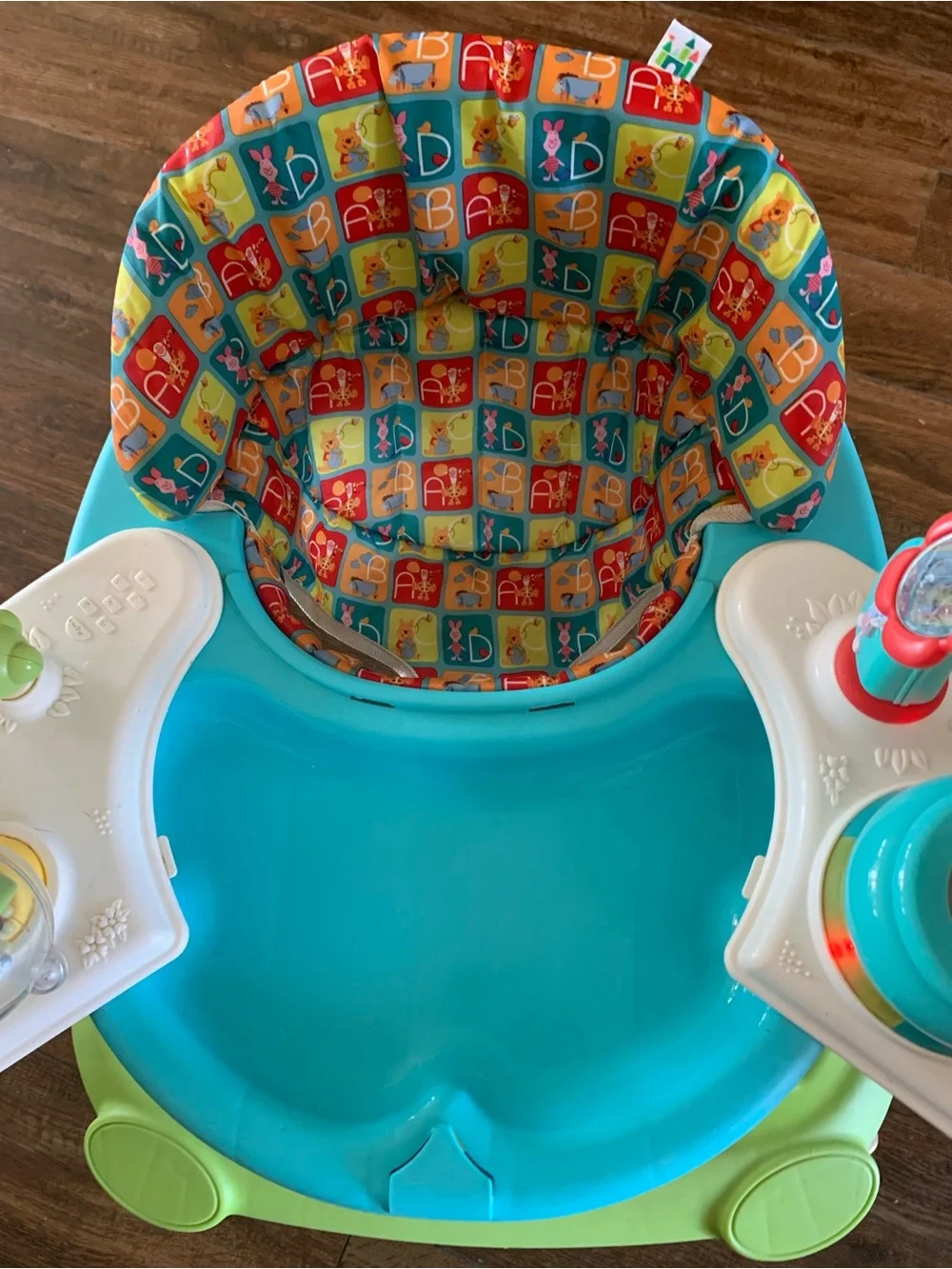 Disney Baby Walker in Teal, Green, Red and Yellow - Winnie the Pooh